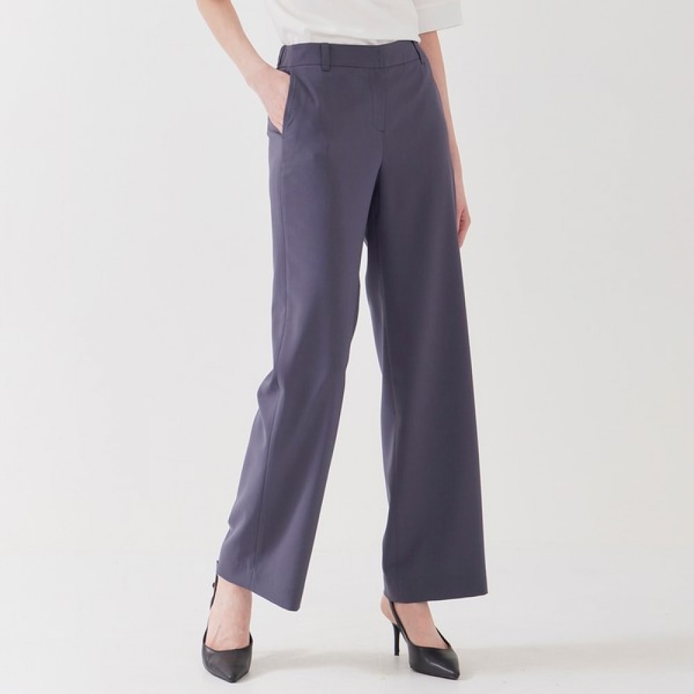 [Jisen] フィットシェンスリムフィットストレートスパンバンディングスラックスLOFPP302_GR