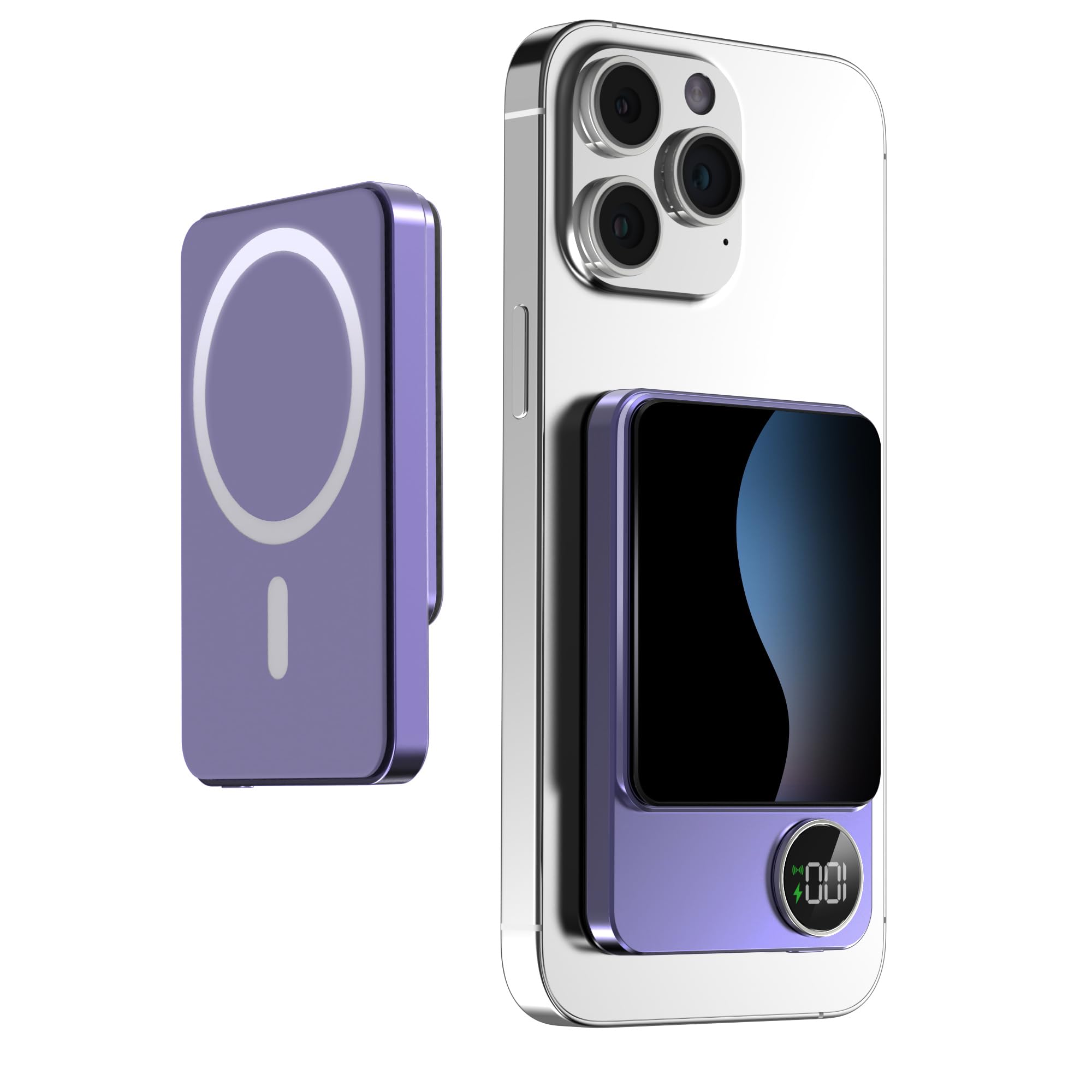 モバイルバッテリー Magsafe対応【15Wワイヤレス充電/20W Type-Cポート入出力/PD22.5W急速充電】ワイヤレスモバイルバッテリー マグネット式 モバイルバッテリー 大容量 小型 軽