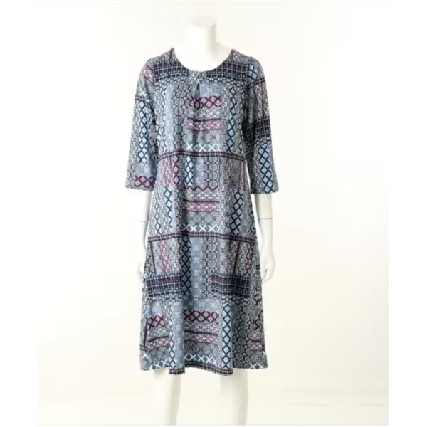 ポリスパン幾何学模様の捺染季節の変わり目に最適なイージーウェアワンピースとボトムス（WGN375WWPA375WP）