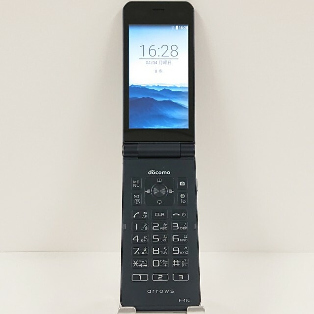 arrows ケータイ ベーシック F-41C ドコモ ネイビー 送料無料 本体 c20530 【中古】