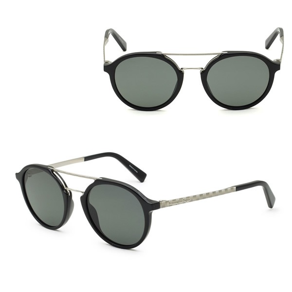 ゼニア サングラス ZEGNA EZ0070/S 01A 50 Ermenegildo Zegna グローバルモデル UVカット メンズ ブラック グレー マットシルバー