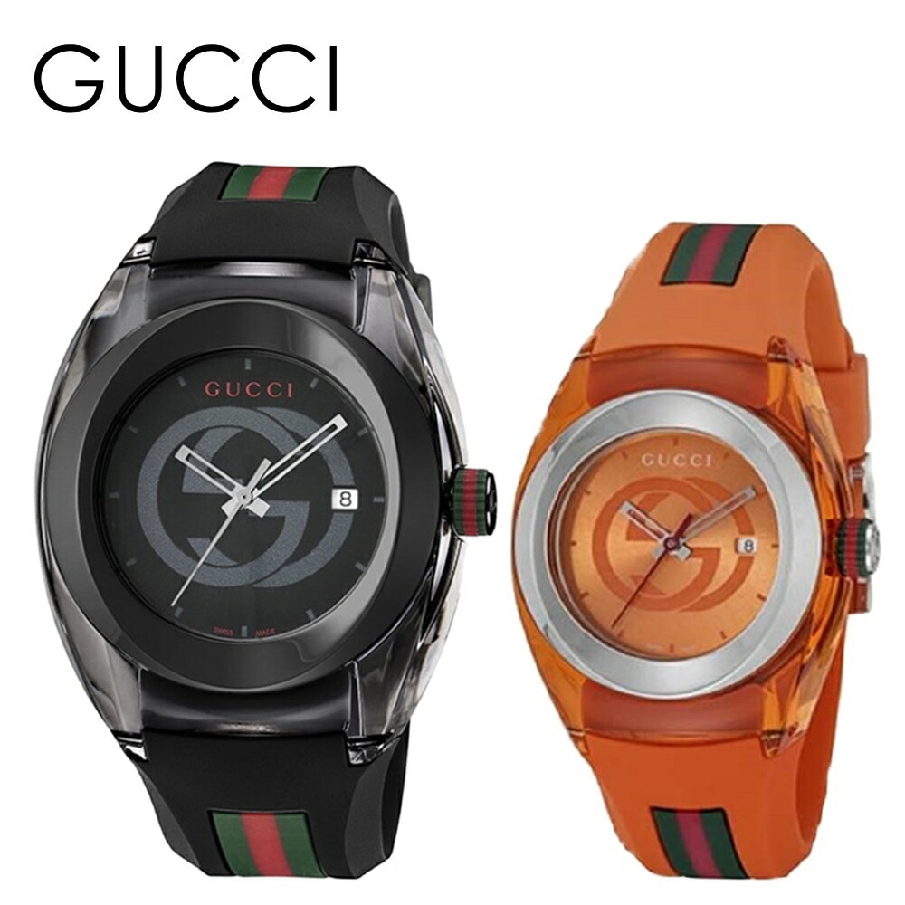婚約 ギフト 贈り物 ペアウォッチ グッチ 腕時計 手表 結婚祝い 結婚記念日 プレゼント メンズ レディース SYNC シンク ラバー 夫婦 高級 時計 GUCCI カップル ペア ya137107