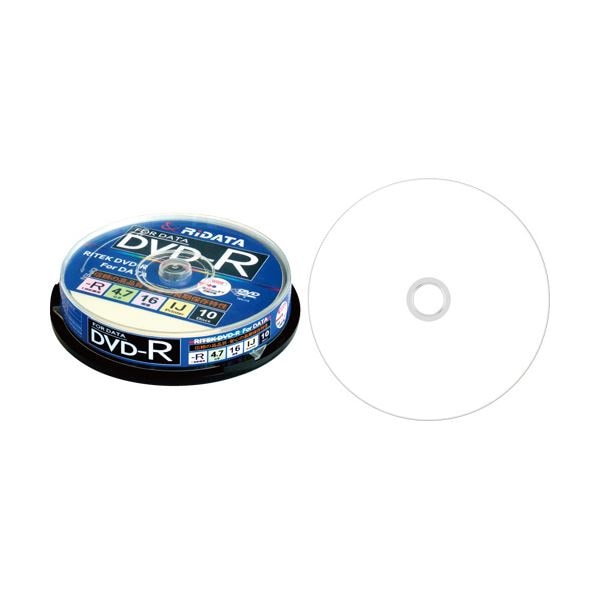 （まとめ） RiDATA データ用DVD-R4.7GB 1-16倍速 ホワイトワイドプリンタブル スピンドルケース D-R16X47G.PW10SP B1パック（10枚） 30セット