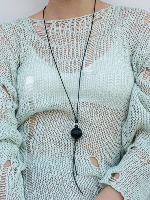 Mono Drop Lariat Necklace 韓国コスメ 韓国ブランド レディースファッション アクセサリー ピアス 指輪 イヤリング 韓国人気 アイドル