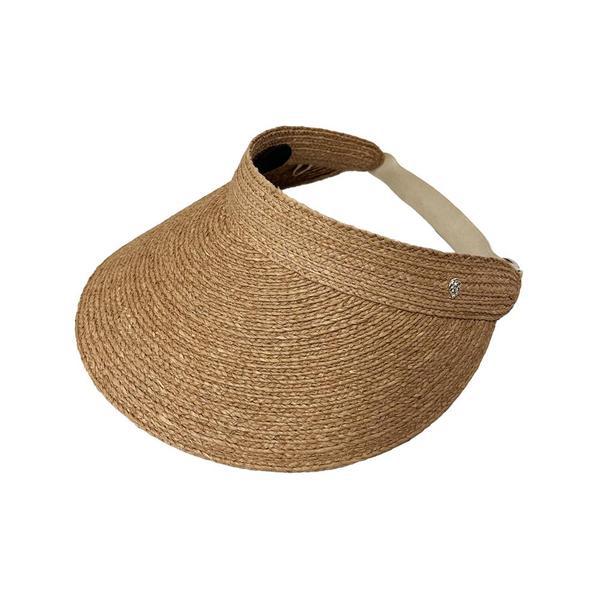 26SS カースティン ラフィア バイザーハット ヌガー HAT52474 KIRSTEN NOUGAT