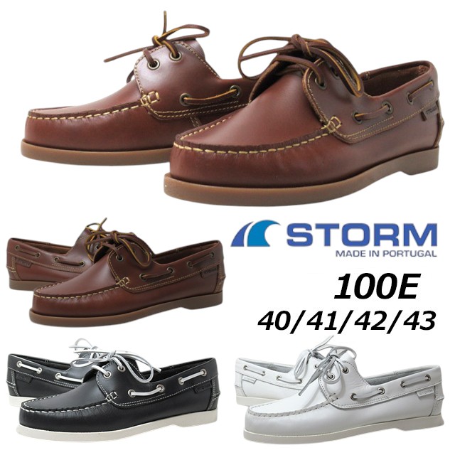 ストーム STORM 100E レザー デッキシューズ カジュアル 旅行 タウン メンズ 靴