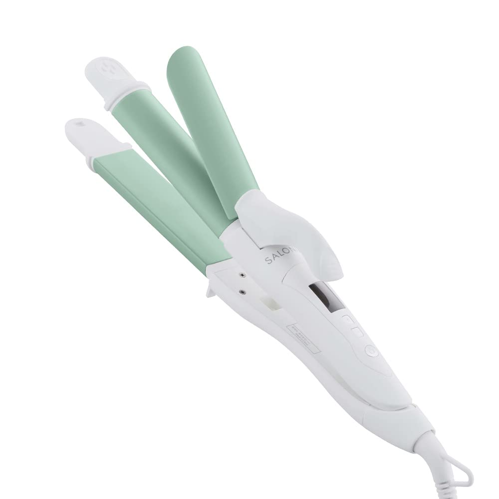SALONIA サロニア 2WAY ストレート カール ヘアアイロンコテ 32mm SL-002ACG チリングリーン
