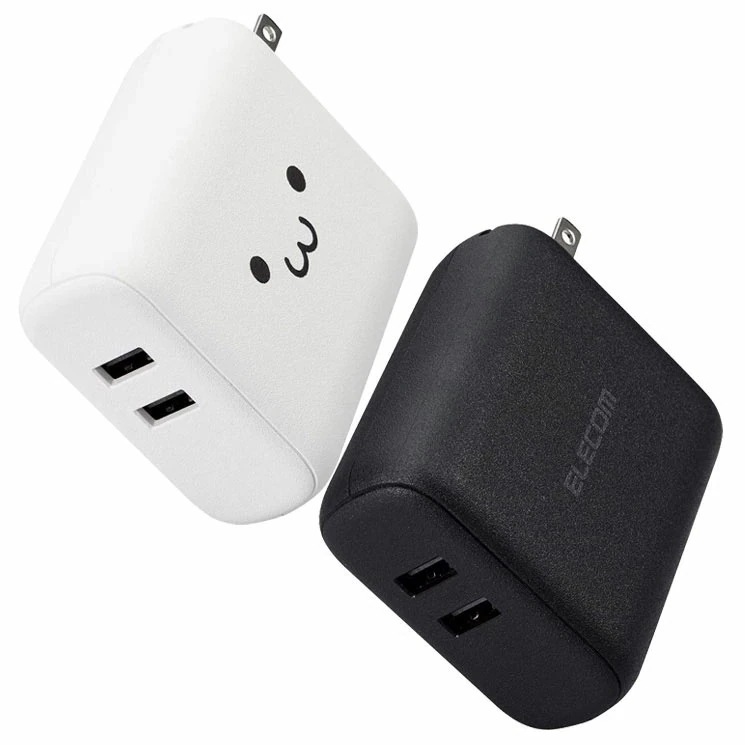 モバイルバッテリー コンセント一体型 10000mAh 大容量 PD 20W 高速充電 出力( USB Type-C 1 USB-A 1) 2台同時充電可 ブラック/ホワイトフェイス