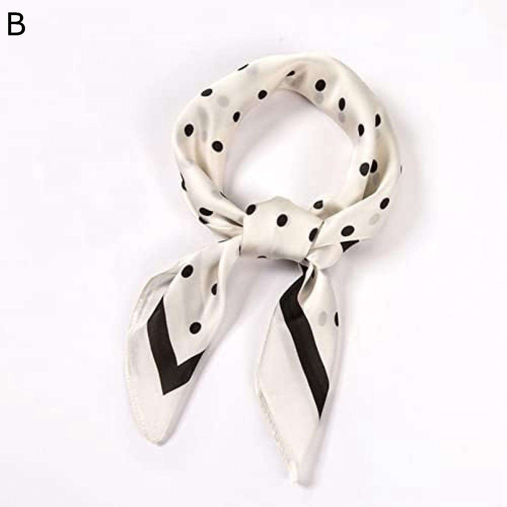 【20%OFFクーポン~】女性の水玉スクエアヘアスカーフフラール女性のショールラッププリントオフィス小さな首のスカーフスカーフバンダナ