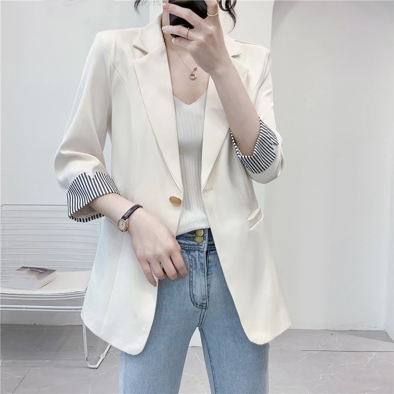 テーラードジャケット 春夏 通勤 レディース コート アウター 薄手 七分袖 ジャケット スーツジャケット フォーマル 入学式 冷房対策 着痩せ