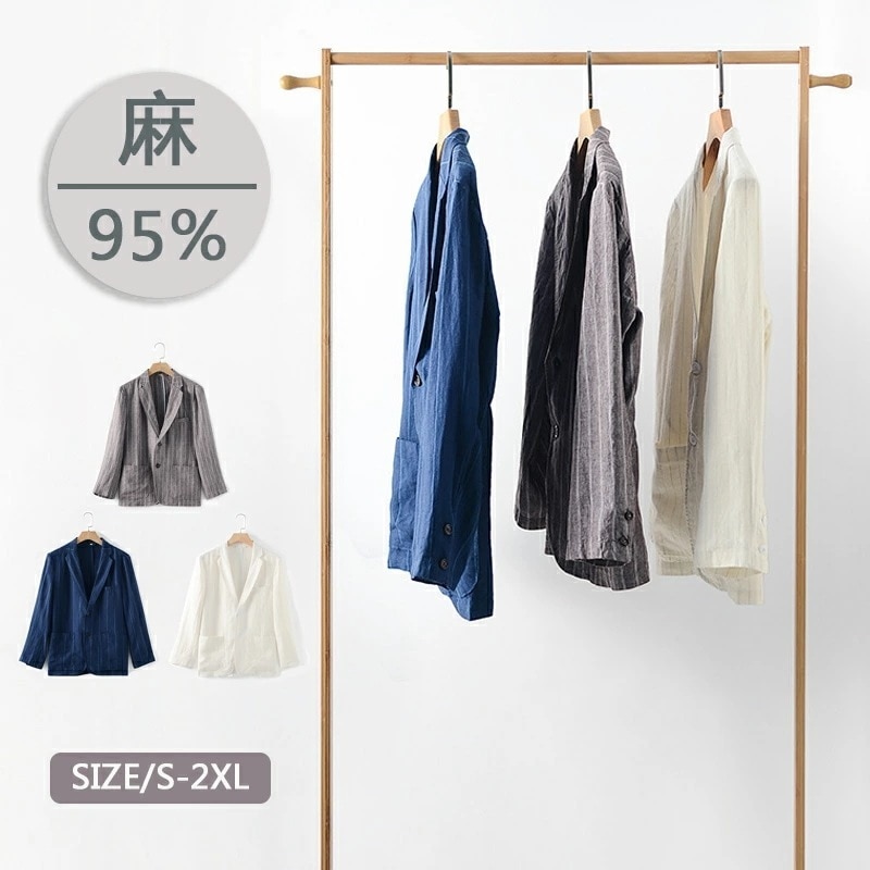 【TIME HOLDER】テーラードジャケット メンズ 100％綿麻 リネン コットン 長袖 2つボタン 麻ジャケット リゾート リモートワーク スーツ ライトジャケット カジュアル メンズファッショ
