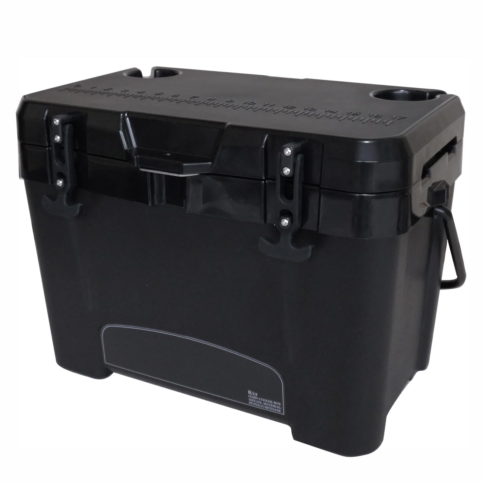 RcrCamp ハードクーラーボックス ブラック 25L ハードクーラー クーラーボックス クーラーBOX COOLERBOX ハードタイプ 保冷 高保冷 保冷力 長時間 保冷剤 ウレタン 発報 断熱