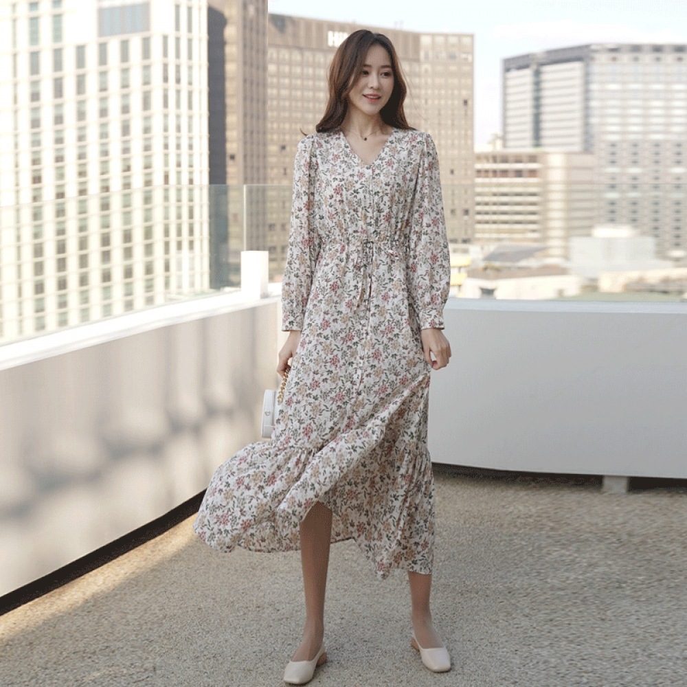 クリック＆ファニーラブイットフラワーロングドレス