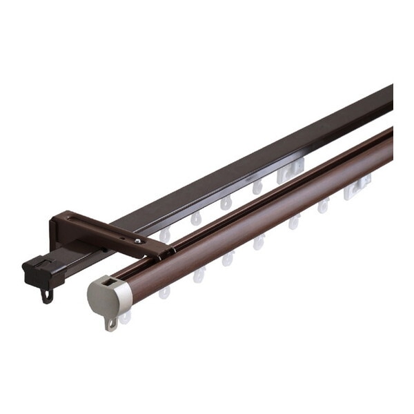ホームテイスト SH-29-TD3 カーテンレール ダブルタイプ 1.6～3m(伸縮) ブラウン メーカー直送