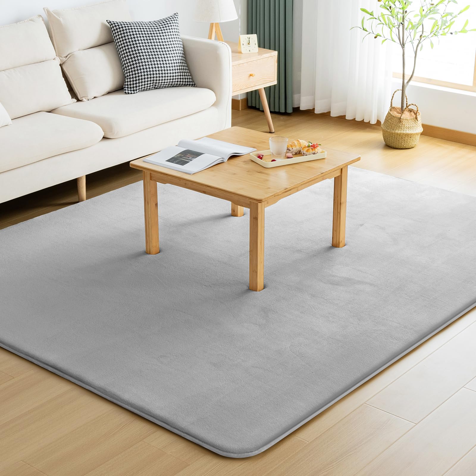 Matdeco カーペット 低反発 ラグ 極厚20mm ラグマット防音 厚手 200×300cm 約4.5畳 絨毯 滑り止め付 防ダニ 抗菌 防臭 地毯 オールシーズン快適 床暖房 ホットカーペット対