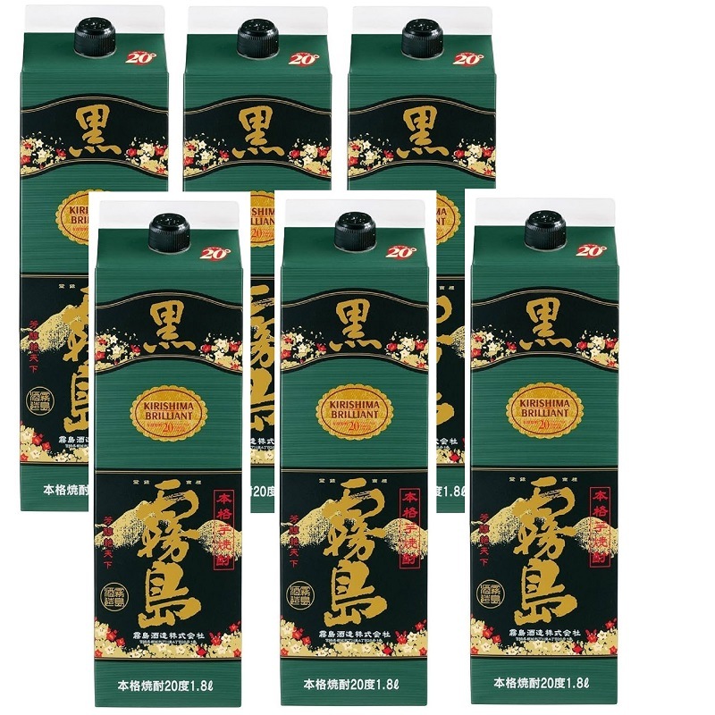 20度くろきりしま1800mlパック（6本入）1ケース
