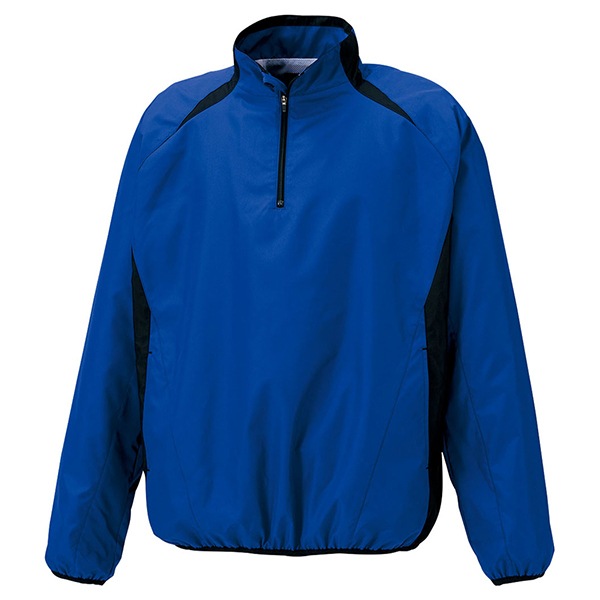 ゼット 野球ウエア 長袖ハーフジップジャンパー Rブルー/ブラックA XO BOV335 2519A