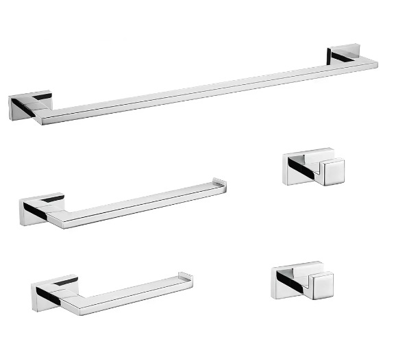 バスルームアクセサリー 304ステンレス製 タオルバー フック ペーパーホルダー タオルリング 鏡面仕上げ