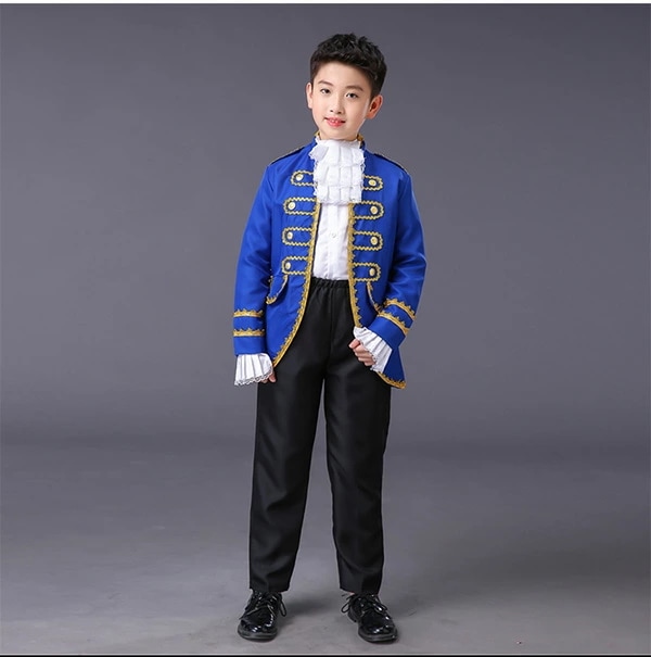 コスプレ 衣装 王子様 貴族 子供 男の子 宮廷服 公爵 貴族服 キッズ用 スーツ 3点セット ジャケット ズボン シャツ 中世 大人 ヨーロッパ クリスマス仮装 ハロウィン 110 120 130