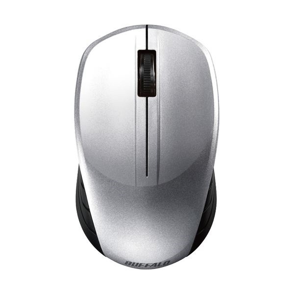 （まとめ）バッファロー 無線 BlueLED3ボタン スタンダードマウス シルバー BSMBW107SV 1セット（3個）3セット
