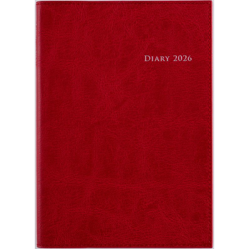 （まとめ買い）高橋書店 2026年 手帳 No.432 デスクダイアリーカジュアル2 A5判 週間セパレート式＆月間ブロック式 レッド [x3]