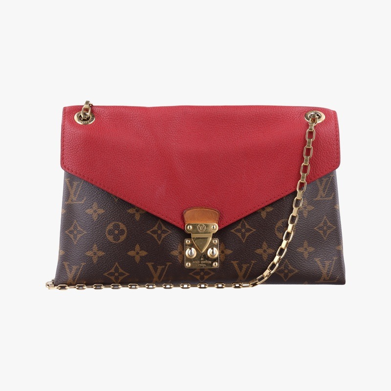 パラス チェーンモノグラム/ブラウン系×スリーズモノグラムキャンバス×カーフレザーM41201MI3184中古