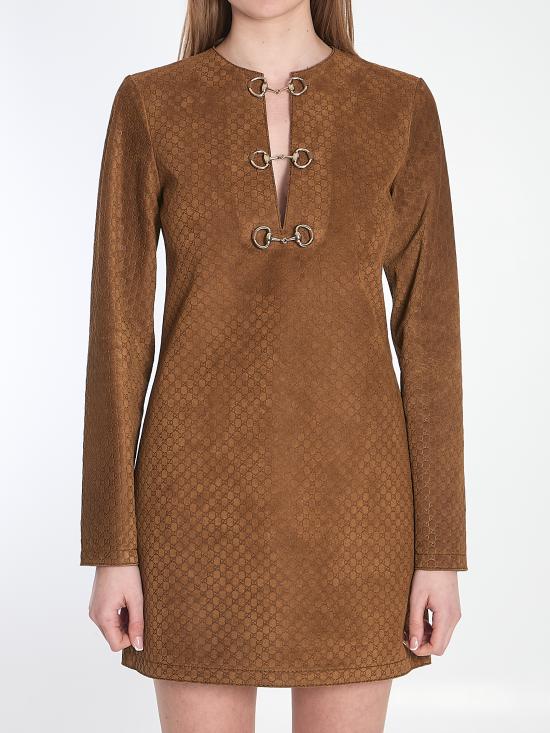 GUCCI Women Mid Skirts 817757 BROWN