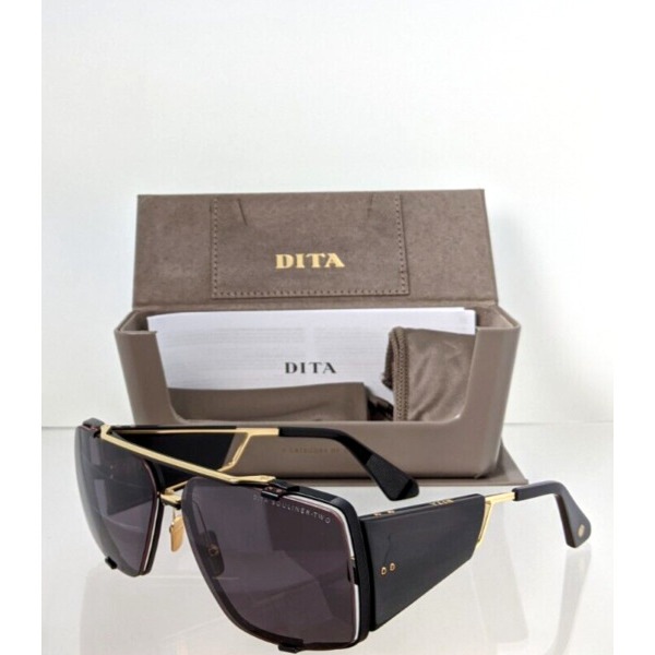 ディータNew Authentic Dita Sunglasses SOULINER - TWO DTS 136-64-03 Black & Gold Frame