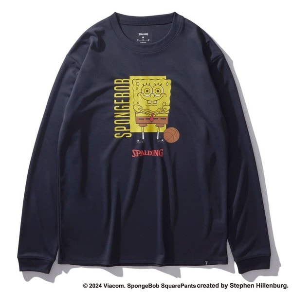SPALDING スポルディング ロングスリーブTシャツ スポンジ・ボブ バスケットボール フリーク バスケットボール SMT24142S-1000 長袖