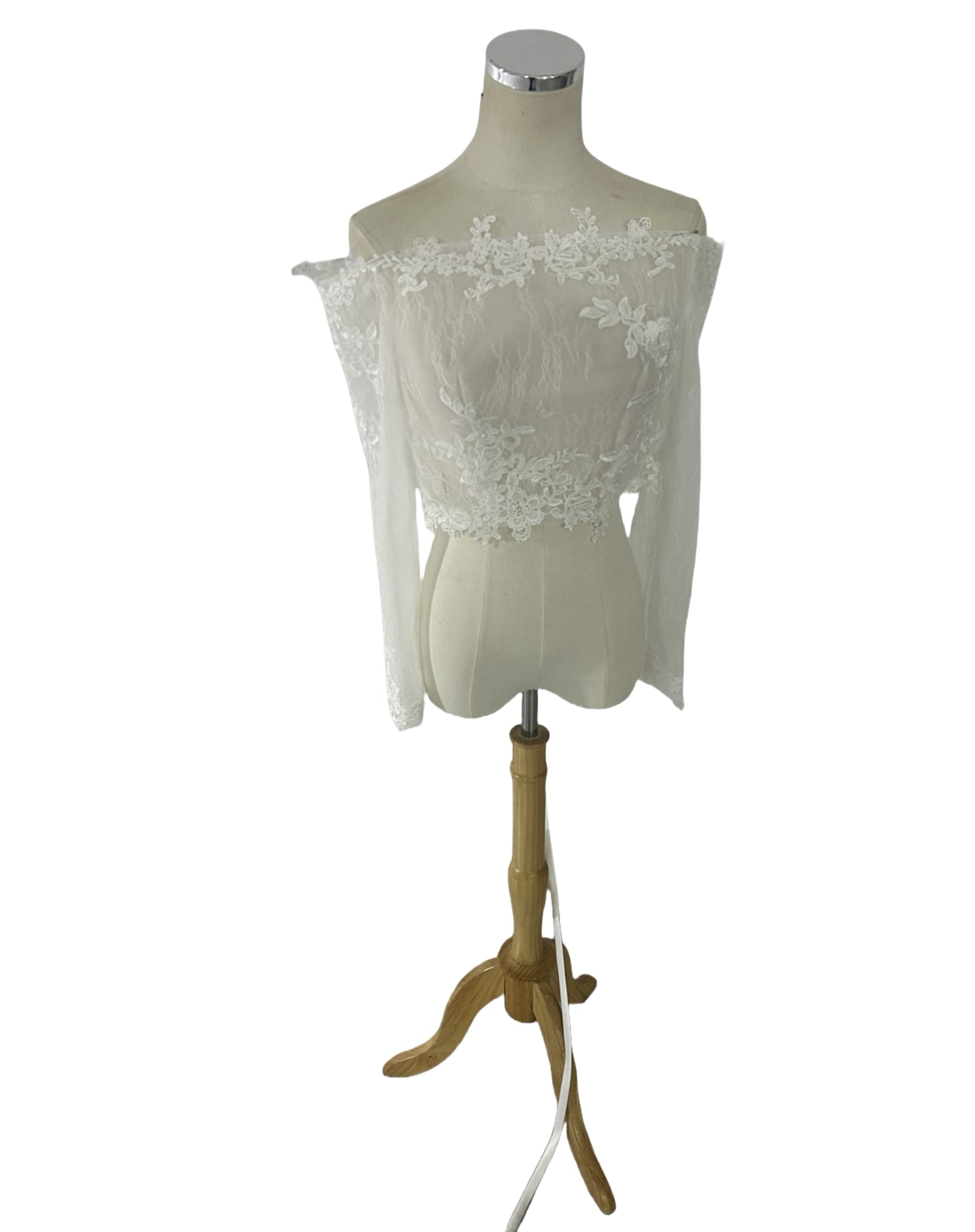 ボレロ エレガントレース オフショルダー 編み上げ 花嫁/ウェディングドレス