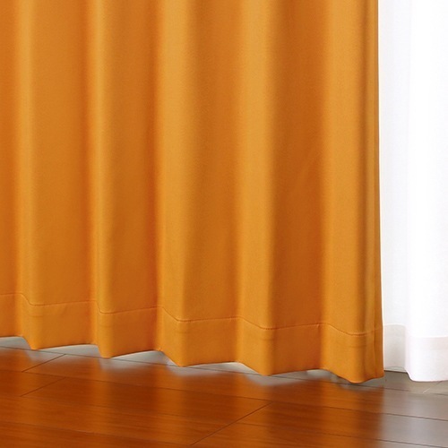 遮光カーテン オーダーカーテン／幅101-200cmX丈101-150cm 1枚入／遮光率99.99％ 選べる48色 無地の防炎 1級遮光 カーテン「HAUSKA」