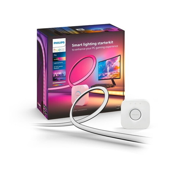 PHPC32S ブラック Hue Play 間接照明 (グラデーションライトリボン PC 32-34インチ専用 スターターセット) 26,817円
