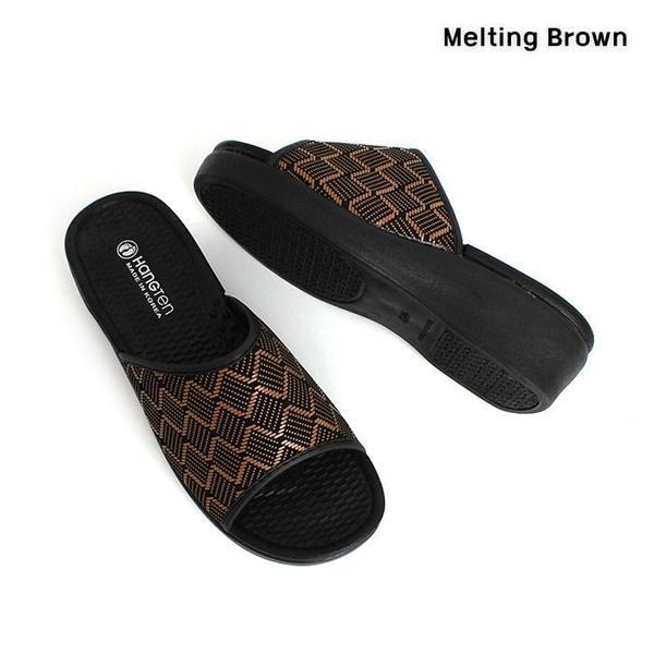 デイリー 女性 スリッパ ミドルヒール オフィスシューズ 2color