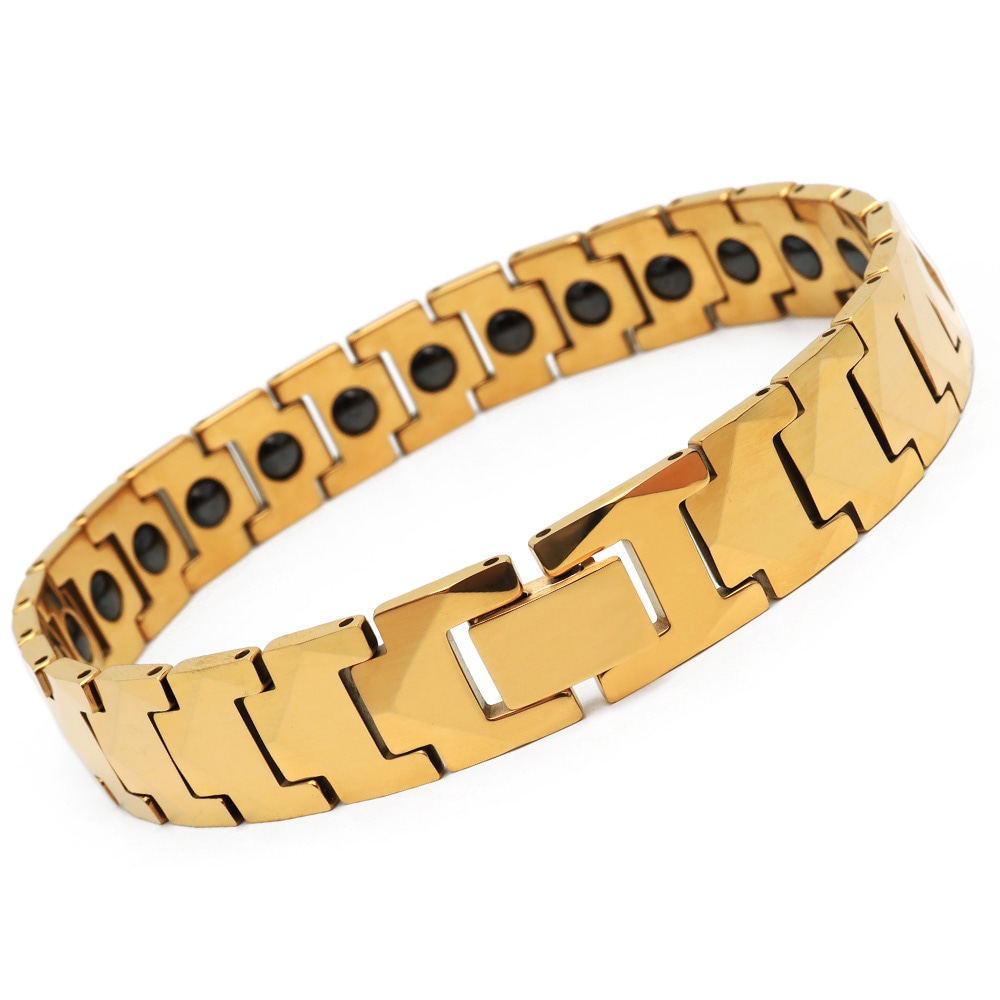 タングステン 磁気ブレスレット [b508-gold]