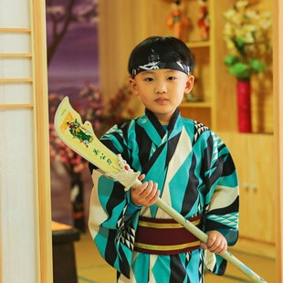 子供着物男性日本着物舞台演出服日本旅行着物体