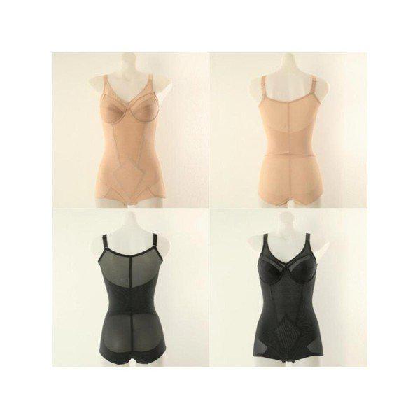 四季を通して快適でソフトなタッチ感の体型補正ボディミフルカップオールインワンBカップ VBTM144B W_P356288826