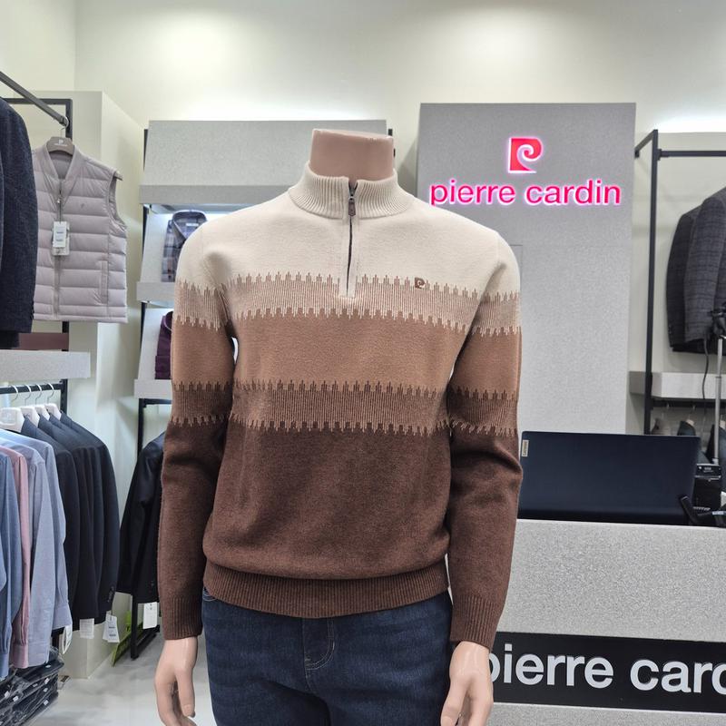 カラーブロック ジップアップハーフターディットル ニット PQKR4312-84