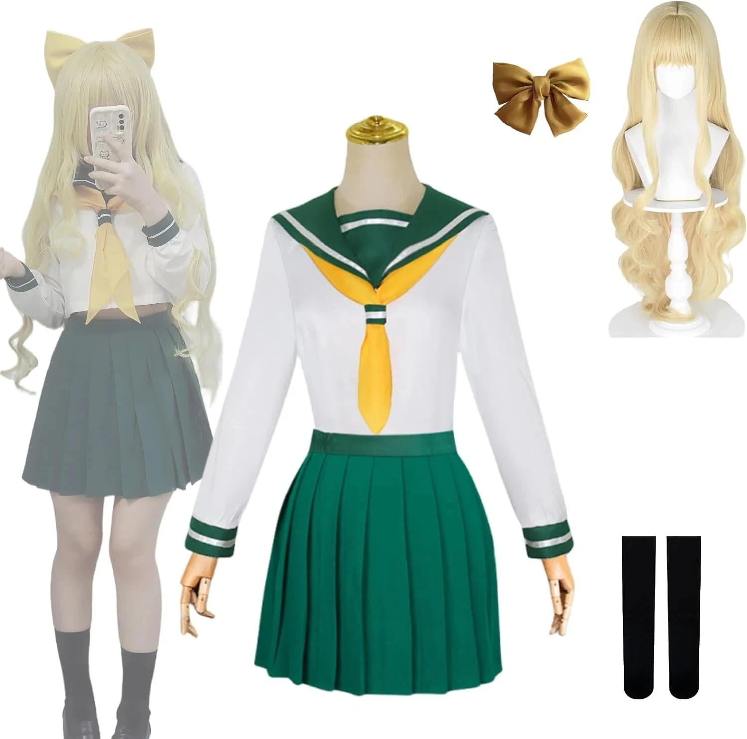 コスプレ衣天川薫子魔法少女にあこがれてコスプレ衣ウィッグ付きJK制服セーラー服イベントパーティー変演出服クリスマスパーティー セパレート