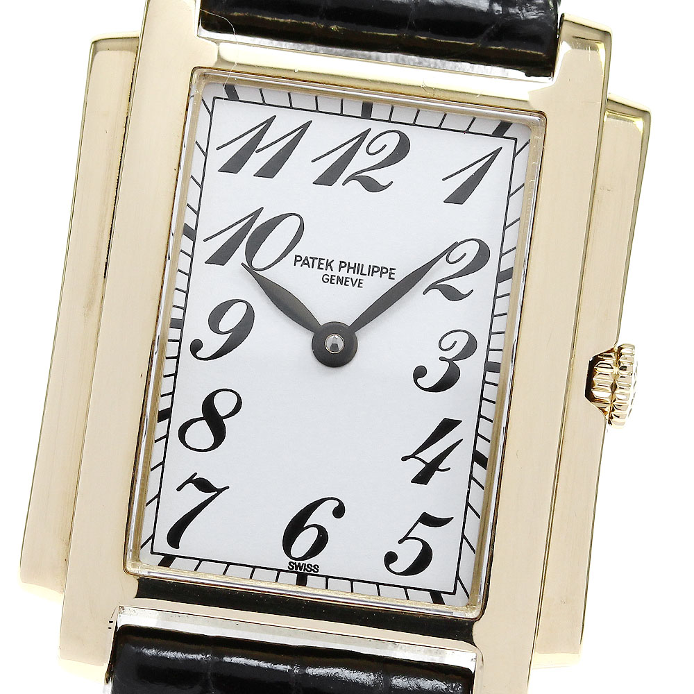 パテックフィリップ PATEK PHILIPPE 4824J-001 ゴンドーロ K18YG クォーツ レディース 保証書付き_816583【中古】