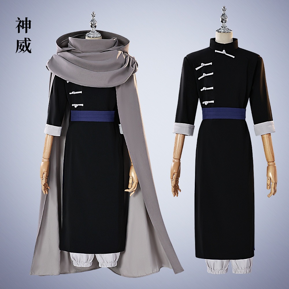 ラビットシェンウェイcos衣類ギンタマブラックロングガウンコスプレコスプレ衣料マントマント2dアニメーションサーバー