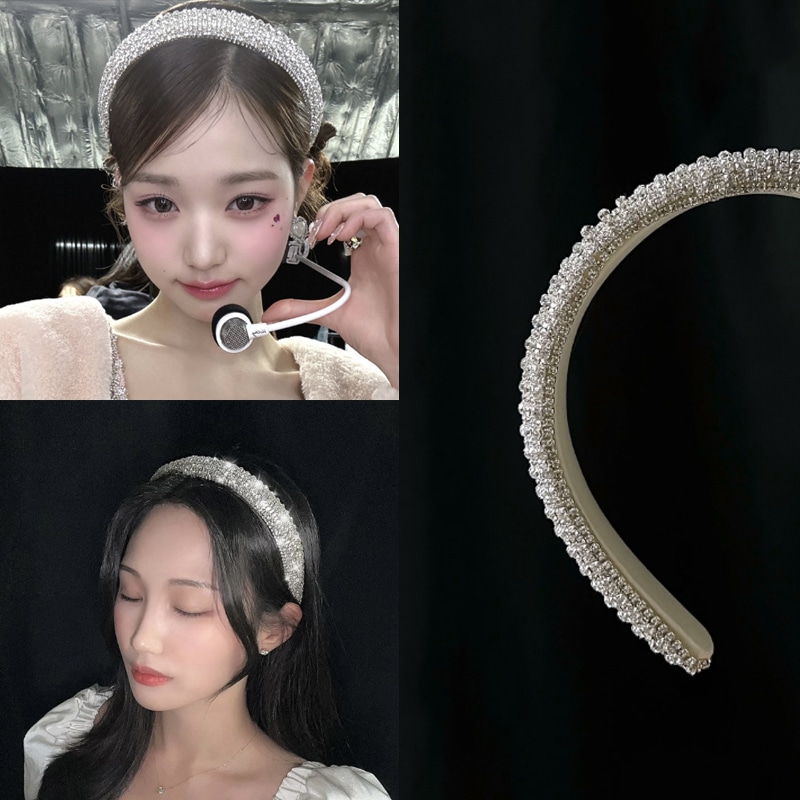 1010 [アイブチャンウォニョン着用] 優雅に華やかなクリスタルキュービックハンドメイドヘアバンド ヘアバンド