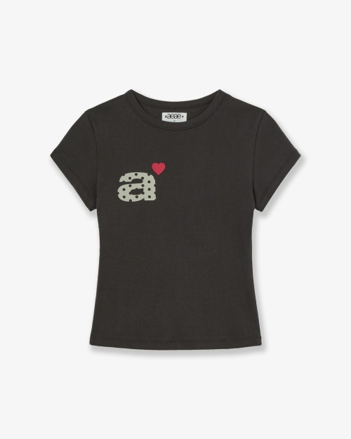 【AEAE】 DOT SMALL LETTER TEE [DARK BROWN] 正規品