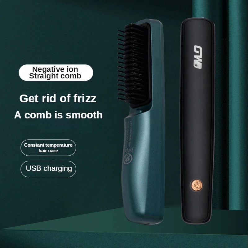 USB付きのワイヤレスコードレスヘアアイロン あごひげと髪用の櫛 ストレートおよび多機能ツール ミニヘアアイロン 両用