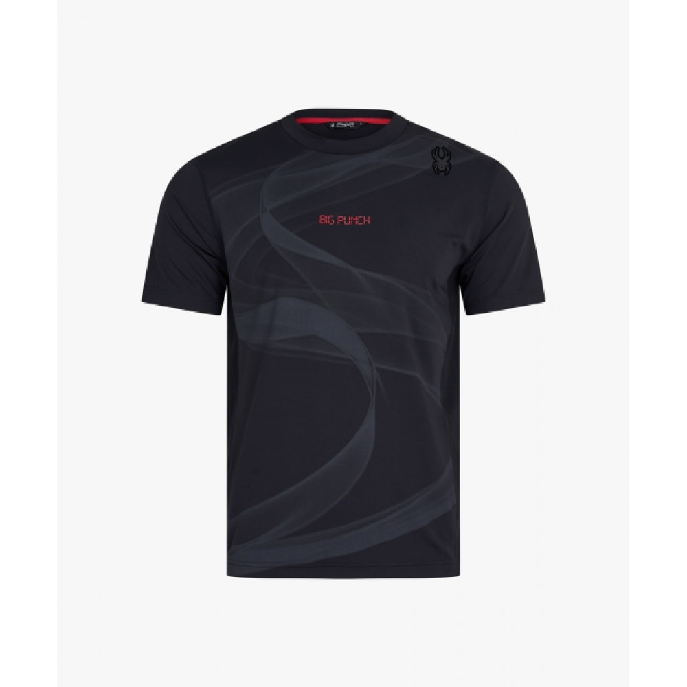 スパイダーメンズビッグパンチスモッグトレーニング Tシャツ SPLMCNRS241MBLK