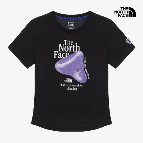 노스페이스 여성 업홀드 반팔 티 블랙 NT7US37A