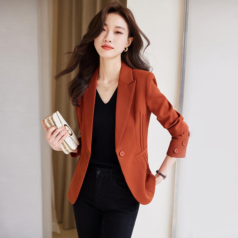 レディース 女性用 ブレザー スプリングジャケット カジュアルジャケット 大きいサイズ スリムフィット 春秋 スタイリッシュ エレガント おしゃれ 通勤 オフィスワーク ショッピング タウンユース