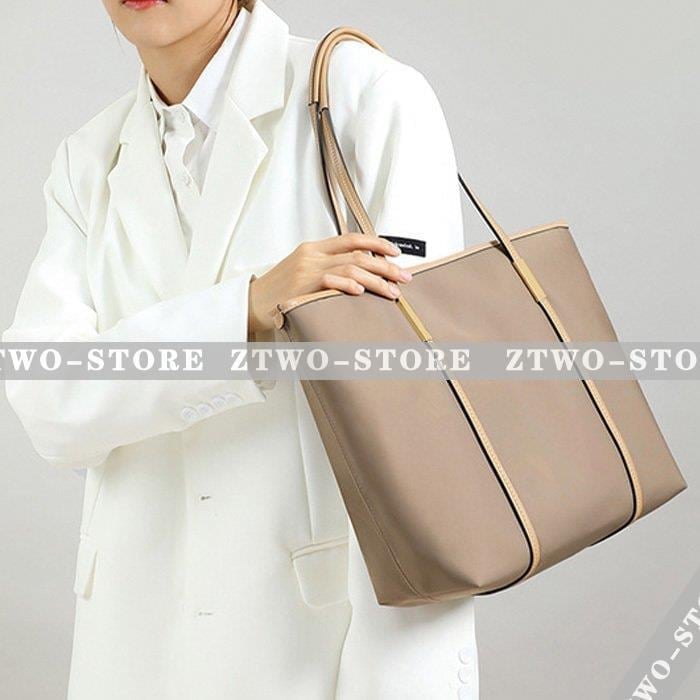 トートバッグ レディース オックスフォード 本革 牛革 ベージュ ブラック A4 お洒落 牛革使用オックスフォード高級トートバッグ レディース bag 2WAY bag 5,628円