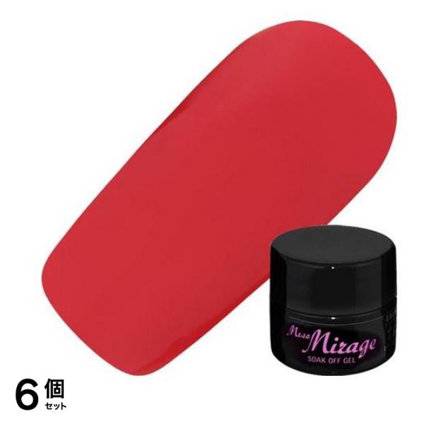 Miss Mirage(ミスミラージュ) ソークオフジェル トゥルーリーレッド TM27S 2.5g 6個セット