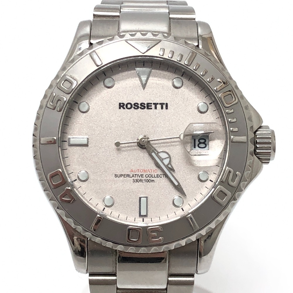 腕時計 SUPERLATIVE COLLECTION ROSSETTI ロセッティ デイト 自動巻き ウォッチ 時計 回転ベゼル SS シルバー