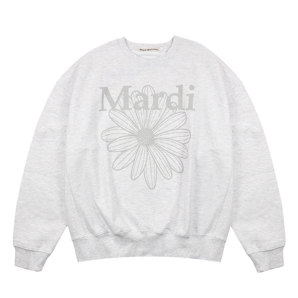 SWEATSHIRT FLOWERMARDI HEATHER LIGHTGREY 長袖 レディース 韓国 ファッション アパレル